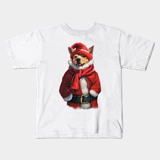 Santa Dog Kids T-Shirt